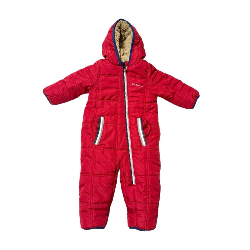 The Original Ben Sherman‎ 12M Snowsuit Red Warm Lined 12 Month Faux Fur